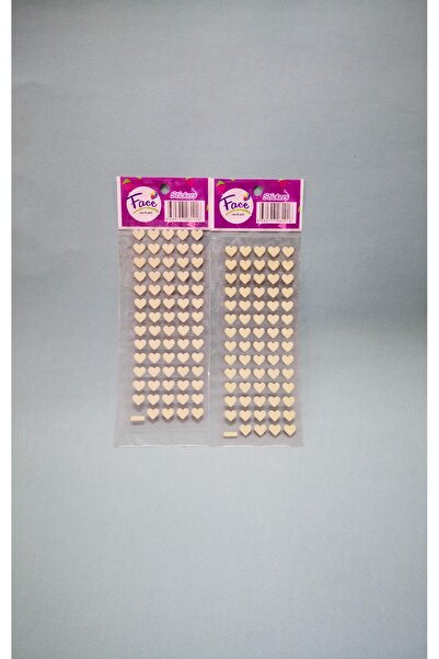 Face Lacivert Kabartmalı Kalpler üzerinde Alfabe Harfleri Yazılı Stickers Etiket 2 Adet