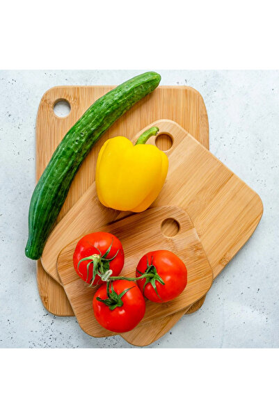 zola Set of 3 bamboo chopsticks, with hanging hole, 33x24 / 28x21 / 25x20 cm, 1 cm thick, brown