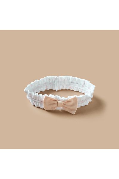 Juniors Bow Accent Cotton Headband