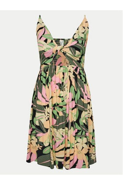 Roxy Women's Summer Dress multicolor ROXY-ERJWD03787-KVJ6 ANTHRACITE PALM SONG