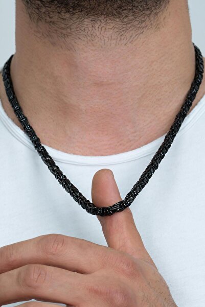 Takı Dükkanı نموذج الملك للرجال سلسلة فولاذية قلادة هدية للرجل الحبيب Ck11t