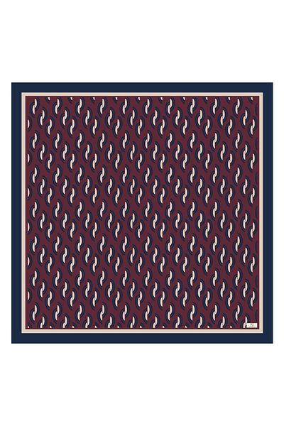 Qef Twill Silk Scarf Aura Burgundy Shoes