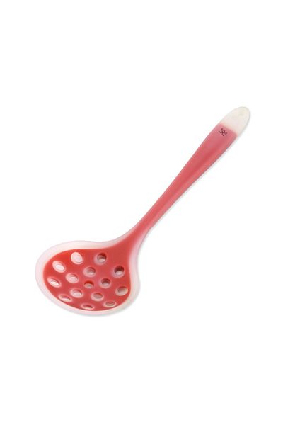 zola Kitchen skimmer, with holes, silicone, 28x8.5 cm, pink