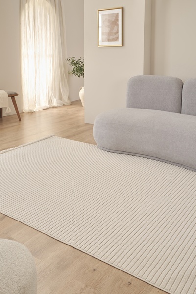 Kaşmir Halı Kaşmir Halı İskandinav Nora Beige Salon Mutfak Halısı Yolluk