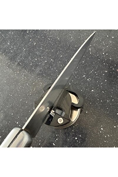 zola Knife sharpener, with suction cup, 5.5 x 6 cm, black