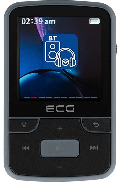 ECG Player Mp3/mp4, Bluetooth, Fm, Lcd Color 1.54 Inch, 32 Gb, Suport Microsd, Microfon, Gri