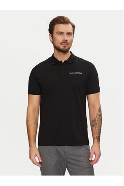 Karl Lagerfeld Men's Polo 745094 551225 Black