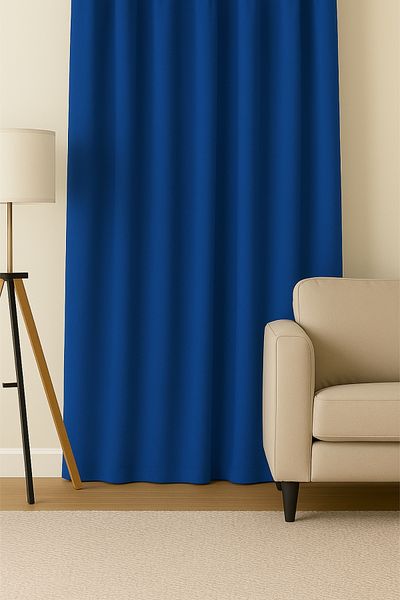 Luvora Home Luna Series Velvet Textured Pleatless Background Curtain - Parliament