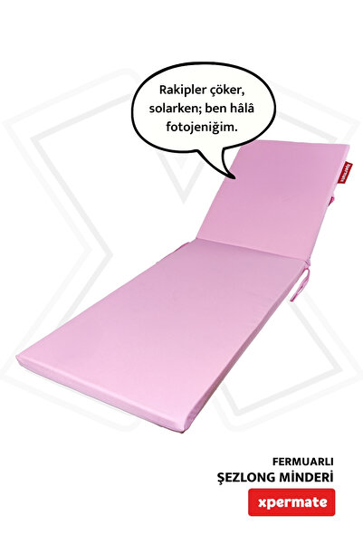 XPERMATE Fermuarlı Şezlong Minderi Katlanır Su Itici Kumaş Katlanabilir Spor ...
