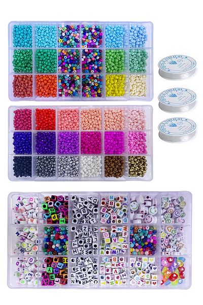 uniquehobby Σετ κατασκευής κοσμημάτων Mega 3 κουτιών Giant Size Sand Beads Κανένα Κανένα Σχέδιο κοσμημάτων