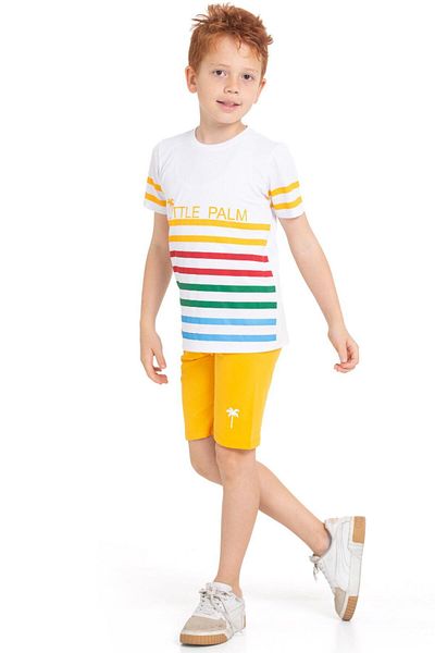 CiciTime Çocuk Modası Boy's Capri Casual Set with Summer Shorts
