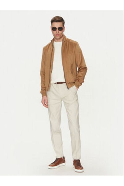 Geox Men's Faux Leather Jacket M5520P-T3196 Beige