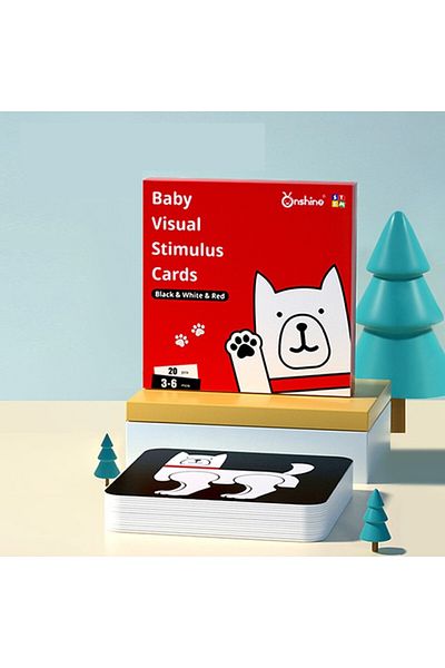 OEM Set of 20 baby visual stimulation cards, picture cards, 22cm, 3-6 months