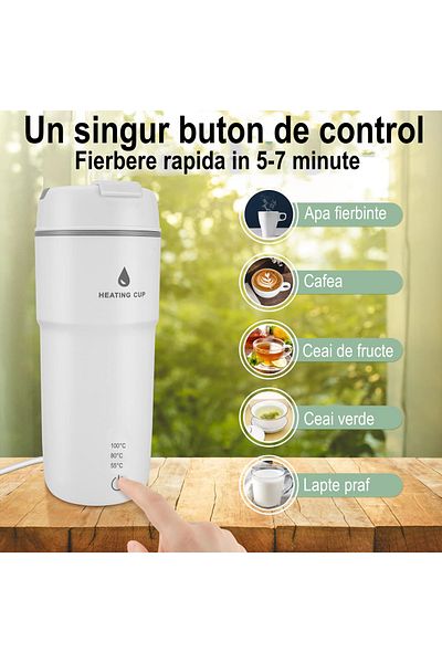 OEM Fierbător electric portabil, tip termos, 4 temperaturi presetate, fierbere rapidă în 7 minute