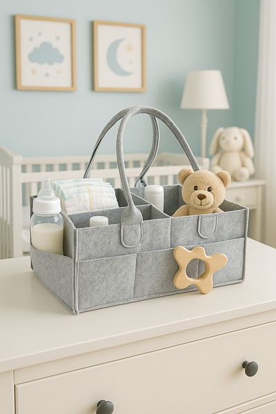 Molmini Felt Mother Baby Care Bag Newborn Baby Changing Organizer Portable Organizer