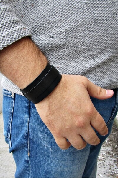 Takı Dükkanı سوار جلدي للرجال بإبزيم واحد، 4 خيارات للألوان ndb31