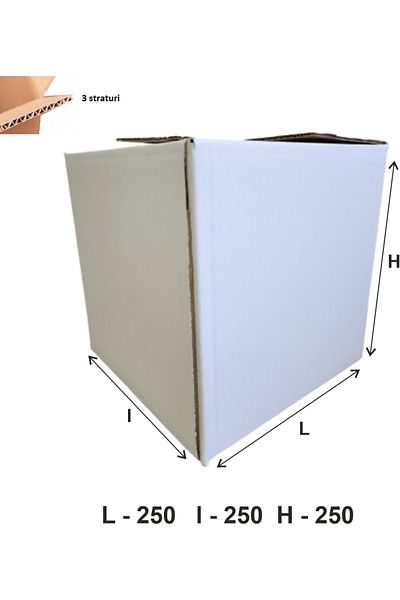 Cris Prod Cardboard storage box 250x250x250 3 layers