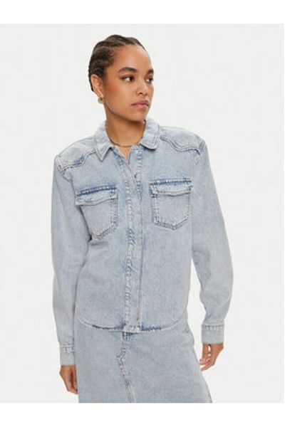 Gestuz Cămașă din denim pentru femei 10909063 albastră