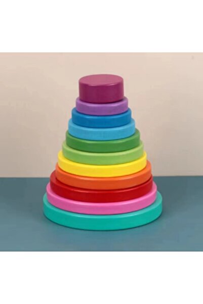 Factory Price - Wooden Coloured Tower - Round