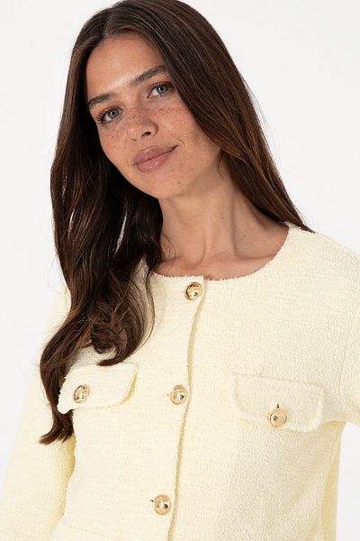 U.S. Polo Assn. Women's Lemon Knitted Jacket 50300748 -Vr035
