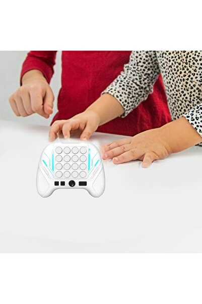 dalip Interactive Pop It Console Toy, 5 Game Modes, ABS & Silicone, Sounds & Lights, White