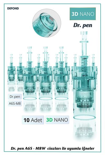 DEFOND Dr Pen A6S - M8W - M7S Original Dermapen Needle 10 Pieces 3D Nano