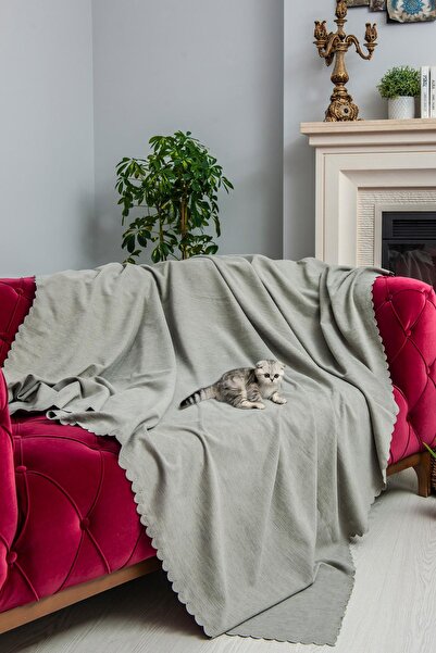 Latuda Home Kaymaz Koltuk Örtüsü Çift Taraflı Mikrofiber Şönil 175x350 cm XL- Taş – Kedi Köpek ve Çocuk Dostu