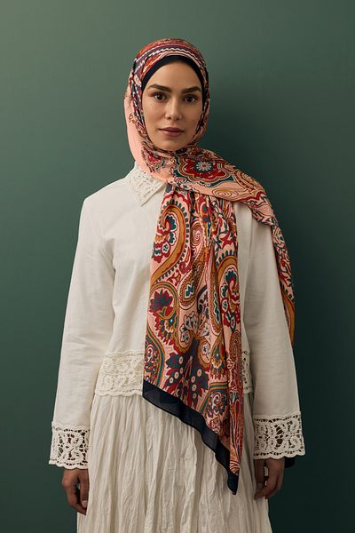 Qef Summer Deluxe Shawl Jade Cinnamon