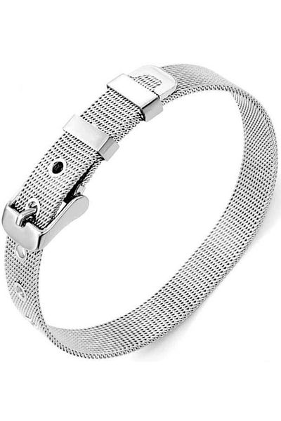 Takı Dükkanı Cord Belt Braid Mesh Men's Steel Bracelet scb03