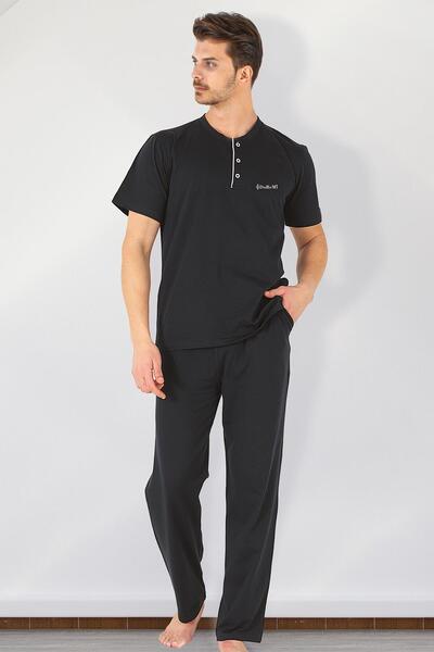 Doremi Σετ ανδρικές πιτζάμες 3 τεμαχίων από μαλακό φυσικό βαμβάκι