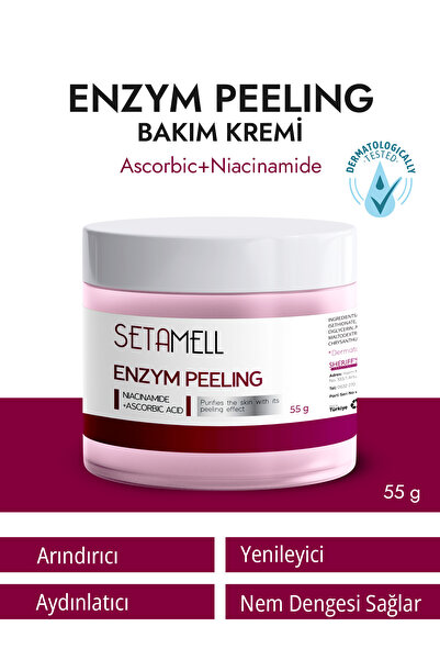 Setamell Arındırıcı ve Aydınlatıcı Enzim Peeling Toz Temizleyici 55 gr