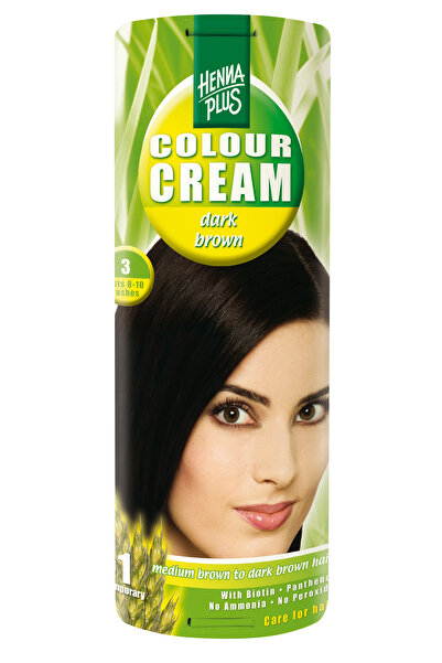 Hennaplus Crema Coloranta Hennaplus Dark Brown 3, 60 ml