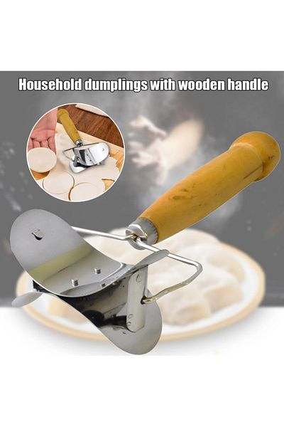 zola Dough knife, stainless steel, wooden handle, easy to use, 18x7.5 cm