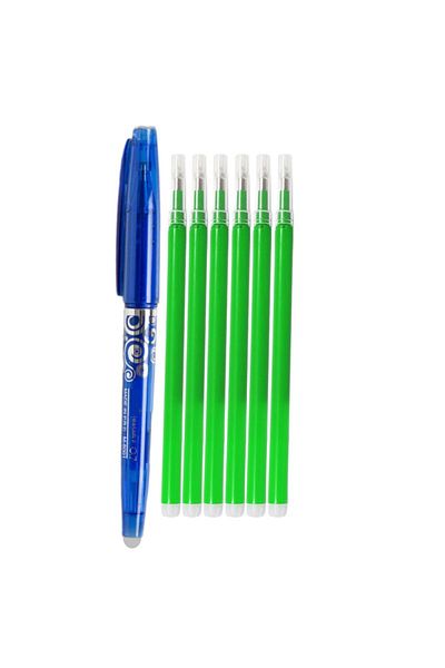 Ropet Set Pix cu Radiera 0,7mm si 6 Rezerve, Roller, verde