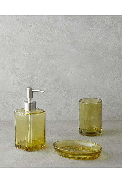 English Home Σετ Μπάνιου Braid Glass 3 τεμαχίων - Oil Green