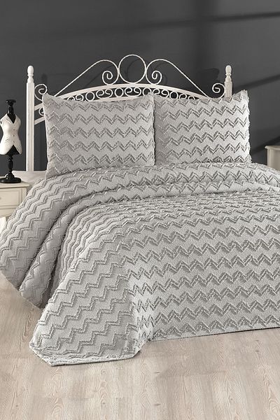 Çeyiz Diyarı Land of Dowry Lumpa 3 Piece Double Pike Set Gray