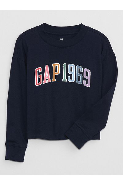GAP Hanorac pentru fete 788206 Bleumarin