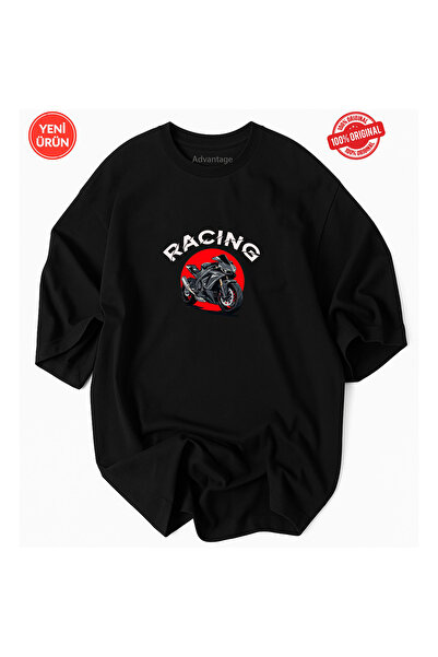 JDM Мотоспорт RACING Samuray Мотоцикл з логотипом %100 бавовна Преміум футболка