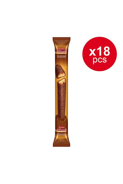 Albeni Ulker Biscuiți glazurați cu ciocolată cu lapte și baton de caramel 47 g x 18 bucăți