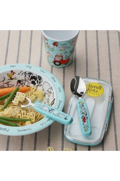 Tyrrell Katz Melamine Food Plate - Food Bowl // Farmyard / Farm Animals