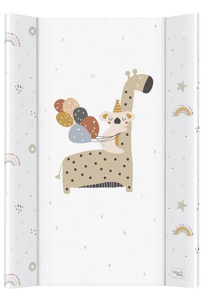 Ceba Baby COMFORT Changing Mat 50x70cm, with Reinforcement, 3cm Thickness, Anti-Slip System, giraffe