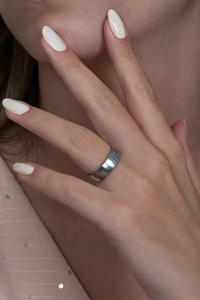 Takı Dükkanı 6mm Matte Curved Unisex Women Men Steel Wedding Band Ring Cl37