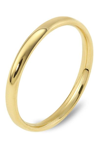 Takı Dükkanı 3mm Thin Cambered Glossy Men Women Unisex Steel Wedding Band Ring Cl27