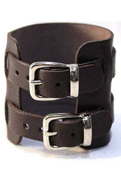 Takı Dükkanı سوار رجالي من الجلد من Newçeri بإبزيم مزدوج عثماني ndb30