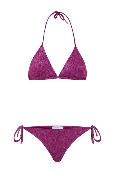 AQUELLA Σετ μπικίνι Lurex Plum Triangle