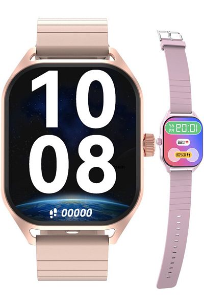 Smart Vibe Smartwatch DT™ WA9CH MAX 2.04” Infinity AMOLED, Primire/Efectuare Apel, AI Asistent Vocal, Gold