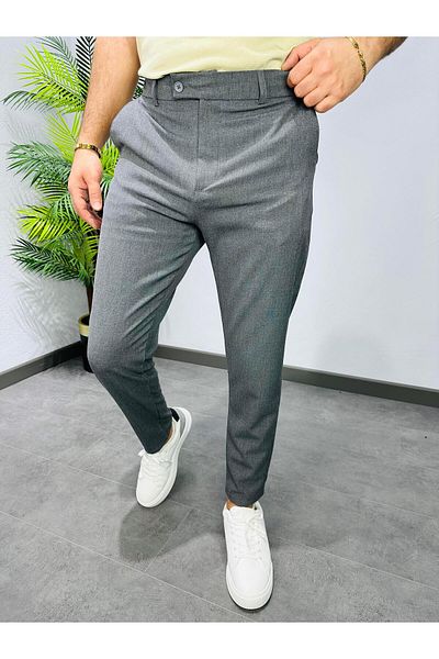 MODA Premium Cotton Lycra Fabric Pants Anthracite