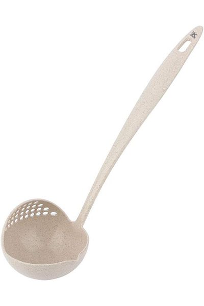 zola Lingura 2 in 1 de bucatarie, polonic/strecuratoare, cu maner, din plastic, 27x7.5 cm