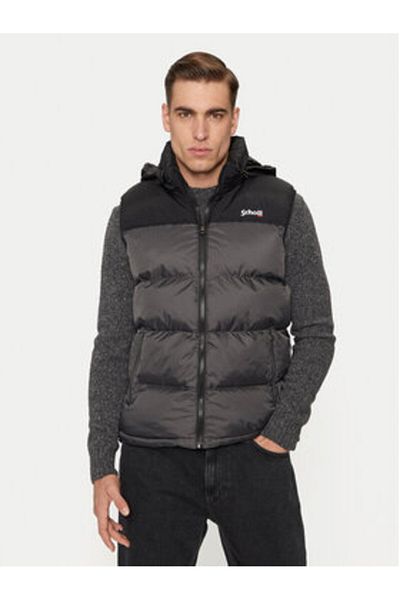 Schott NYC Mens Vest UTAHV Gray