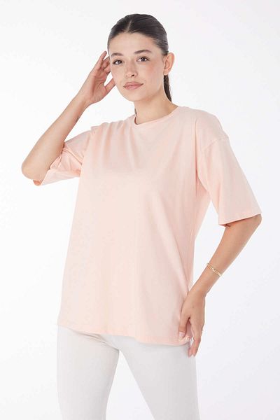 TOFİSA Tricou de damă liliac - Decolteu simplu - 25849